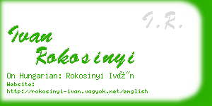 ivan rokosinyi business card